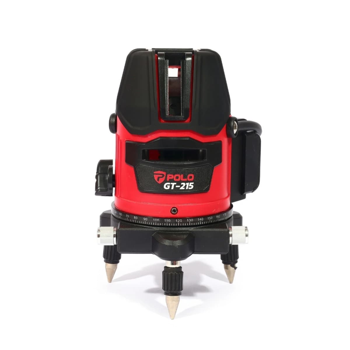 POLO เครื่องวัดระดับเลเซอร์ 5 เส้น แสงสีแดง รุ่น GT-215 ยิงไกล 15-30 ม. สามารถหมุนได้ 360 องศา พร้อมขาตั้ง 1.5 ม. (โปโล)