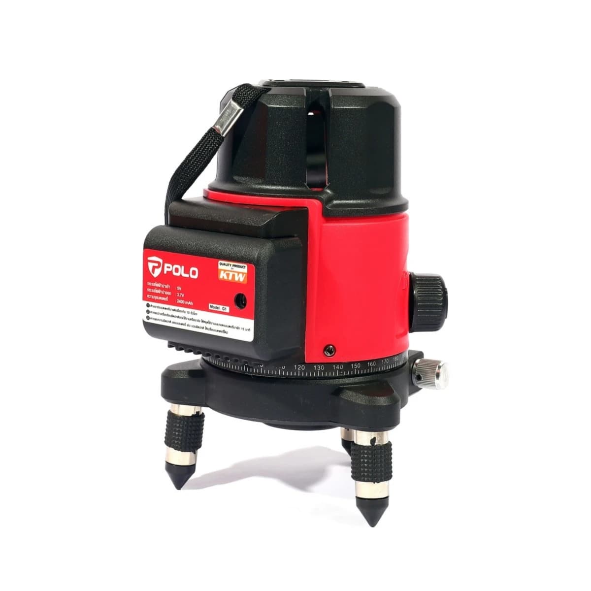 POLO เครื่องวัดระดับเลเซอร์ 5 เส้น แสงสีเขียว รุ่น G1 ยิงไกล 15-30 ม. สามารถหมุนได้ 360 องศา พร้อมขาตั้ง 1.5 ม. (โปโล)