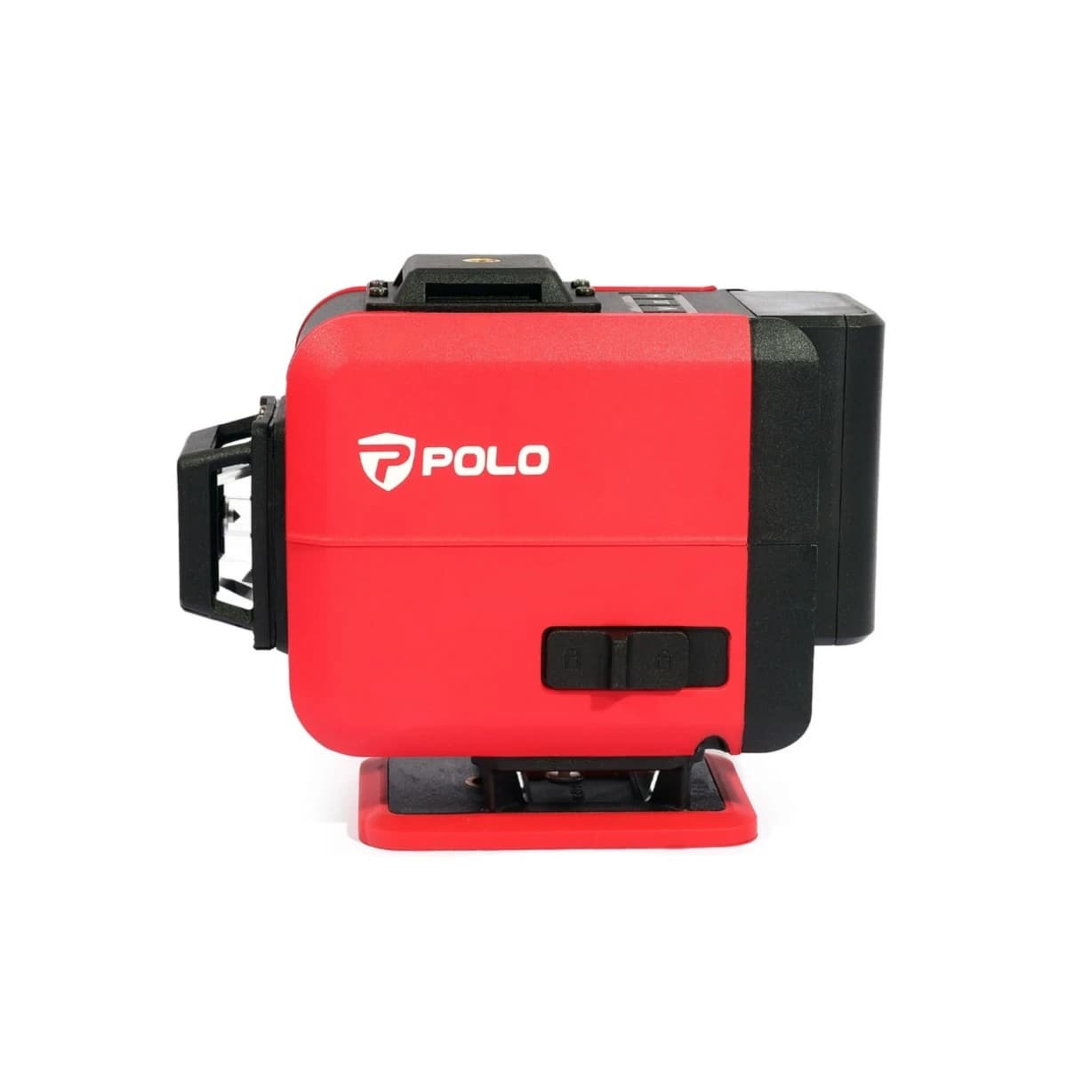 POLO เครื่องวัดระดับเลเซอร์แสงเขียว 12 เส้น และถ่านแบตเตอรี่ Li-ion 2 ก้อน รุ่น E801 พร้อมขาตั้ง 1.5 เมตร (โปโล)