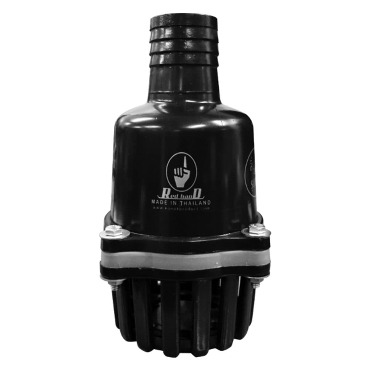 ฟุตวาล์วสวมสายดูดลิ้นสปริง สีดำ เรดแฮนด์ (REDHAND) ขนาด 2 นิ้ว จำนวน 4 หู สวมกับสายดูดได้ทันที ลิ้นสปริง รูน้ำใหญ่ เปิดได้ถึง 90 องศา ทำให้น