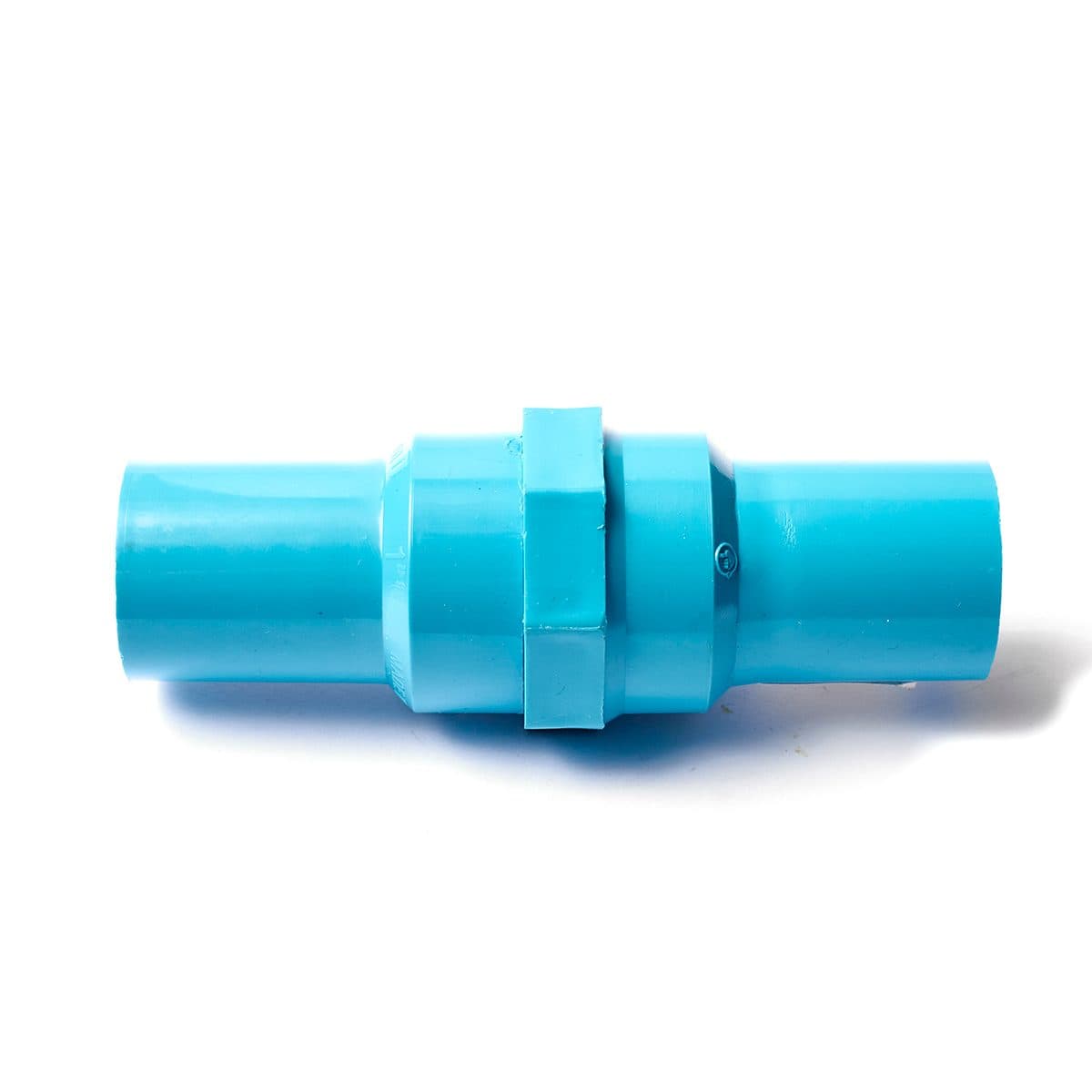 เช็ควาล์วสวมท่อลิ้นน้ำไทย เรดแฮนด์ (REDHAND) PVC สีฟ้า ขนาด 1 นิ้ว วาล์วชนิดปิดกั้นนํ้า ให้ไหลไปในทางเดียว เพื่อป้องกันการไหลย้อนกลับของน้ำ