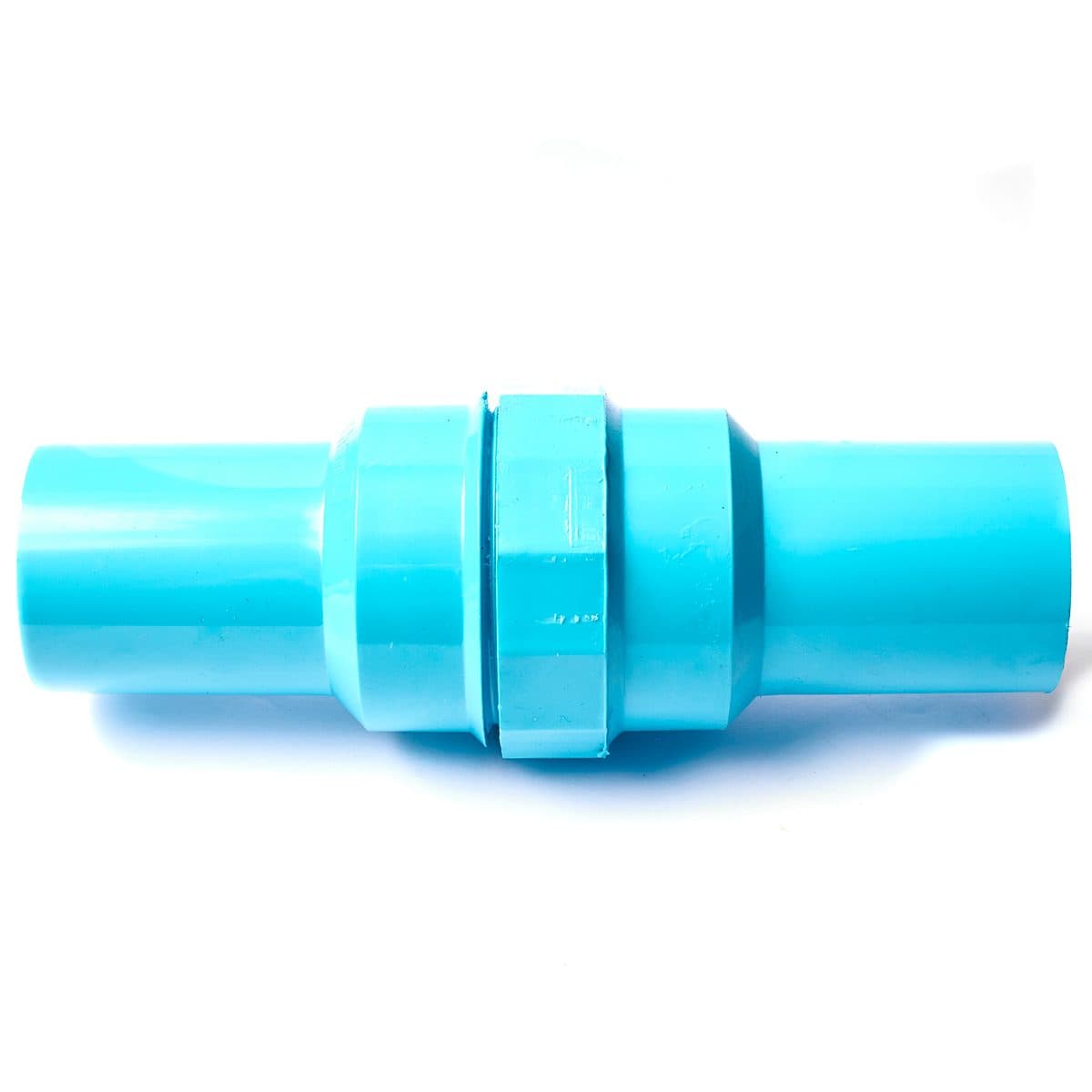 เช็ควาล์วสวมท่อลิ้นน้ำไทย เรดแฮนด์ (REDHAND) PVC สีฟ้า ขนาด 1 1/2 นิ้ว วาล์วชนิดปิดกั้นนํ้า ให้ไหลไปในทางเดียว เพื่อป้องกันการไหลย้อนกลับของ