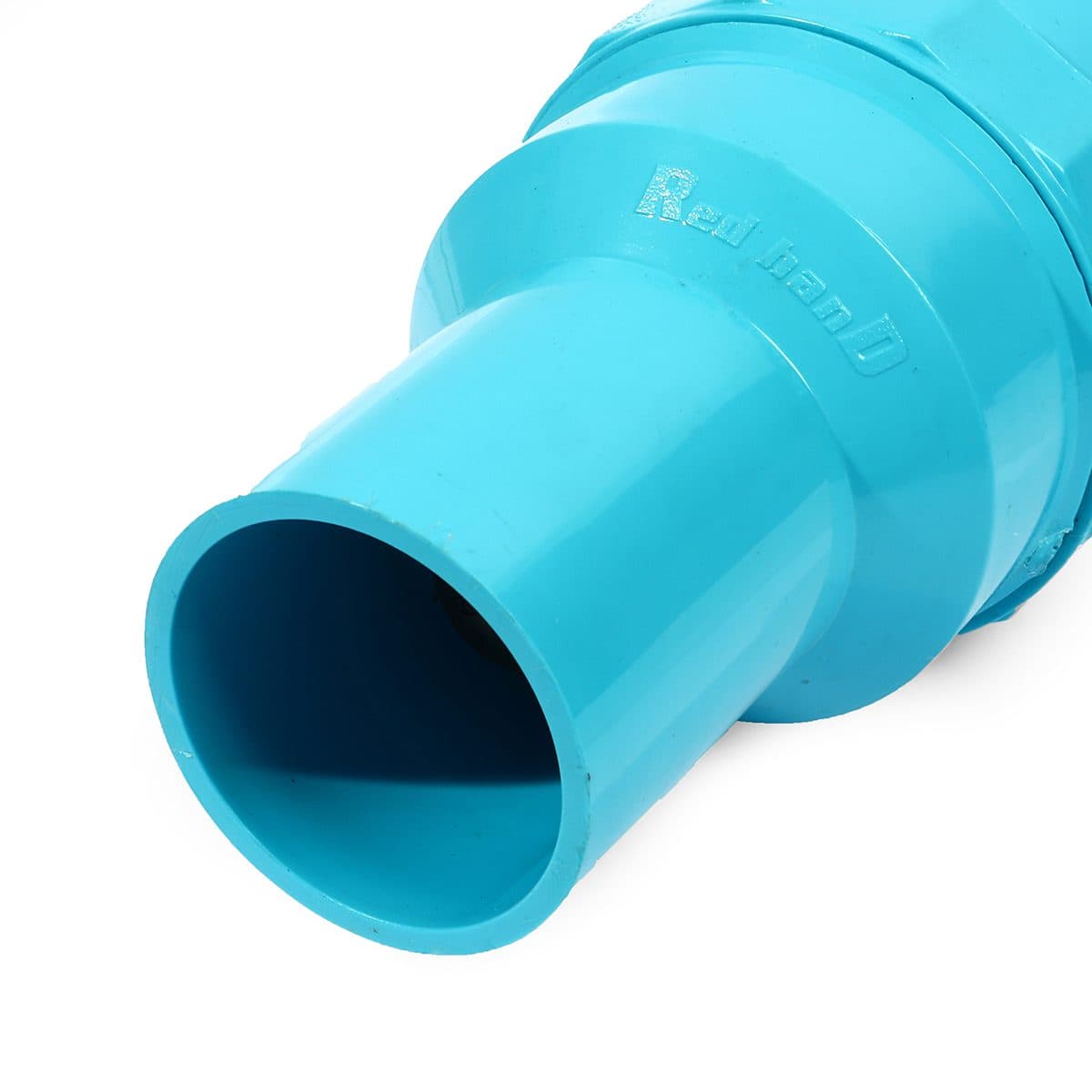 เช็ควาล์วสวมท่อลิ้นน้ำไทย เรดแฮนด์ (REDHAND) PVC สีฟ้า ขนาด 2 นิ้ว วาล์วชนิดปิดกั้นนํ้า ให้ไหลไปในทางเดียว เพื่อป้องกันการไหลย้อนกลับของน้ำ