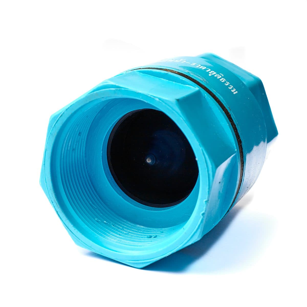 เช็ควาล์วเกลียวในลิ้นเตเปอร์ เรดแฮนด์ (REDHAND) ขนาด 2 นิ้ว สีฟ้า วาล์วชนิดปิดกั้นนํ้า ให้ไหลไปในทางเดียว เพื่อป้องกันการไหลย้อนกลับของน้ำ