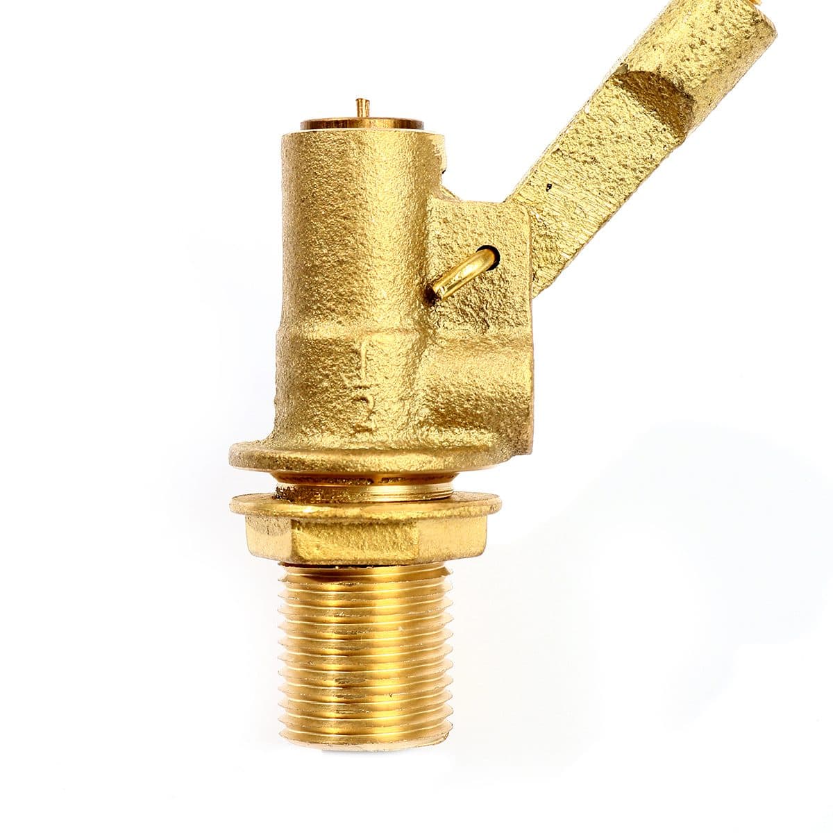 ลูกลอย พลาสติก แบรนด์ อาร์เอ็ม (RM) ขนาด 1/2 นิ้ว (4 หุน) แหวนทองเหลือง + ไส้ทองเหลือง ใช้สำหรับติดตั้งกับแท้งค์น้ำ ทำหน้าที่เปิด-ปิดวาล์วน้