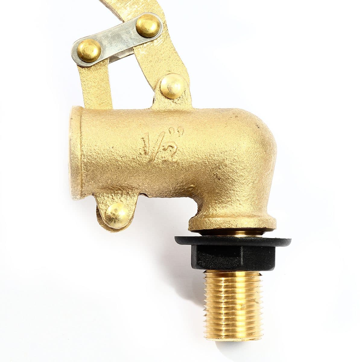 ลูกลอยฉาก พลาสติก แบรนด์ อาร์เอ็ม (RM) ขนาด 1/2 นิ้ว (4 หุน) แหวนพลาสติก + ไส้พลาสติก ใช้สำหรับติดตั้งกับแท้งค์น้ำ ทำหน้าที่เปิด-ปิดวาล์วน้ำ