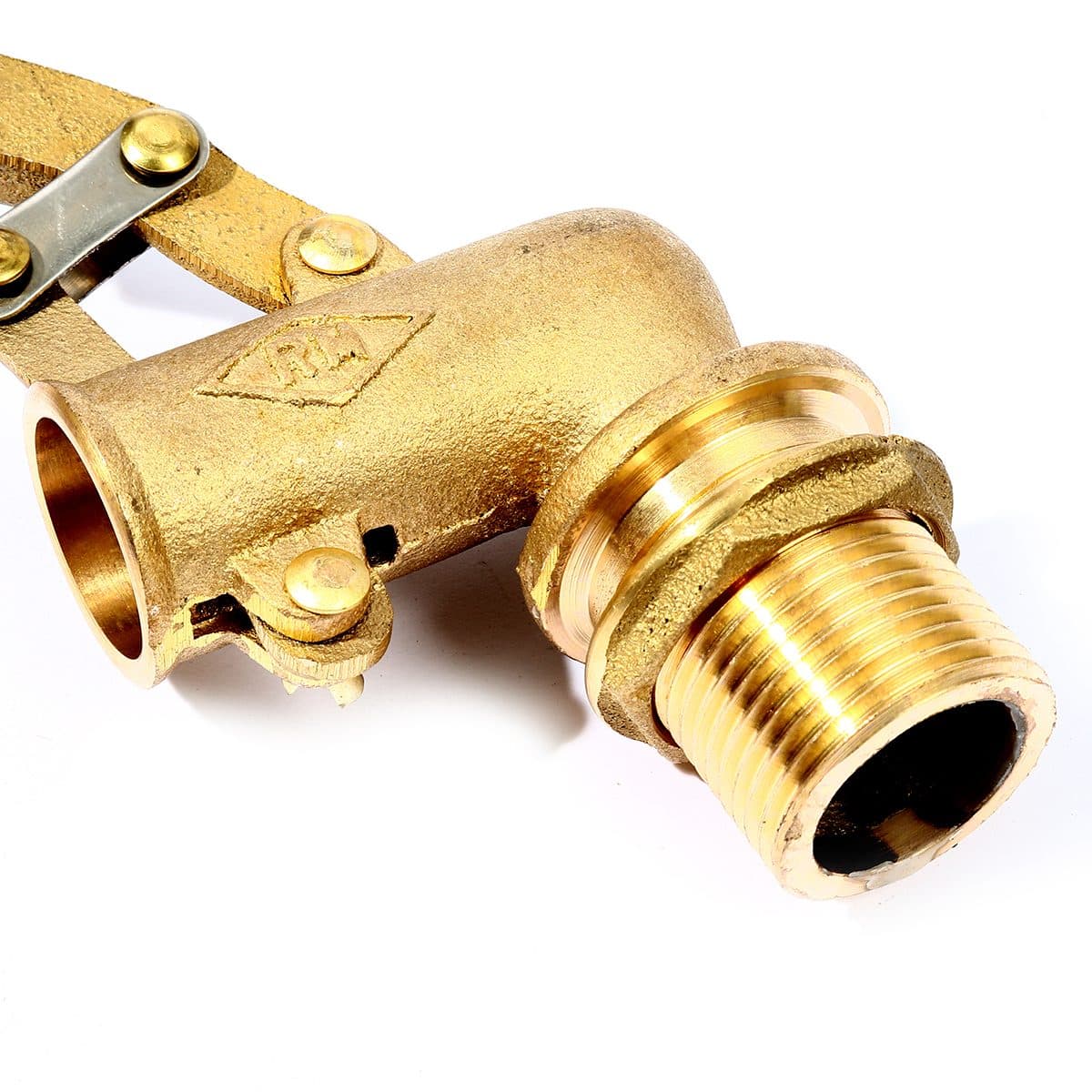 ลูกลอยฉาก สแตนเลส แบรนด์ อาร์เอ็ม (RM) ขนาด 1 นิ้ว ใช้สำหรับติดตั้งกับแท้งค์น้ำ ทำหน้าที่เปิด-ปิดวาล์วน้ำในแท้งค์ ไม่เป็นสนิม