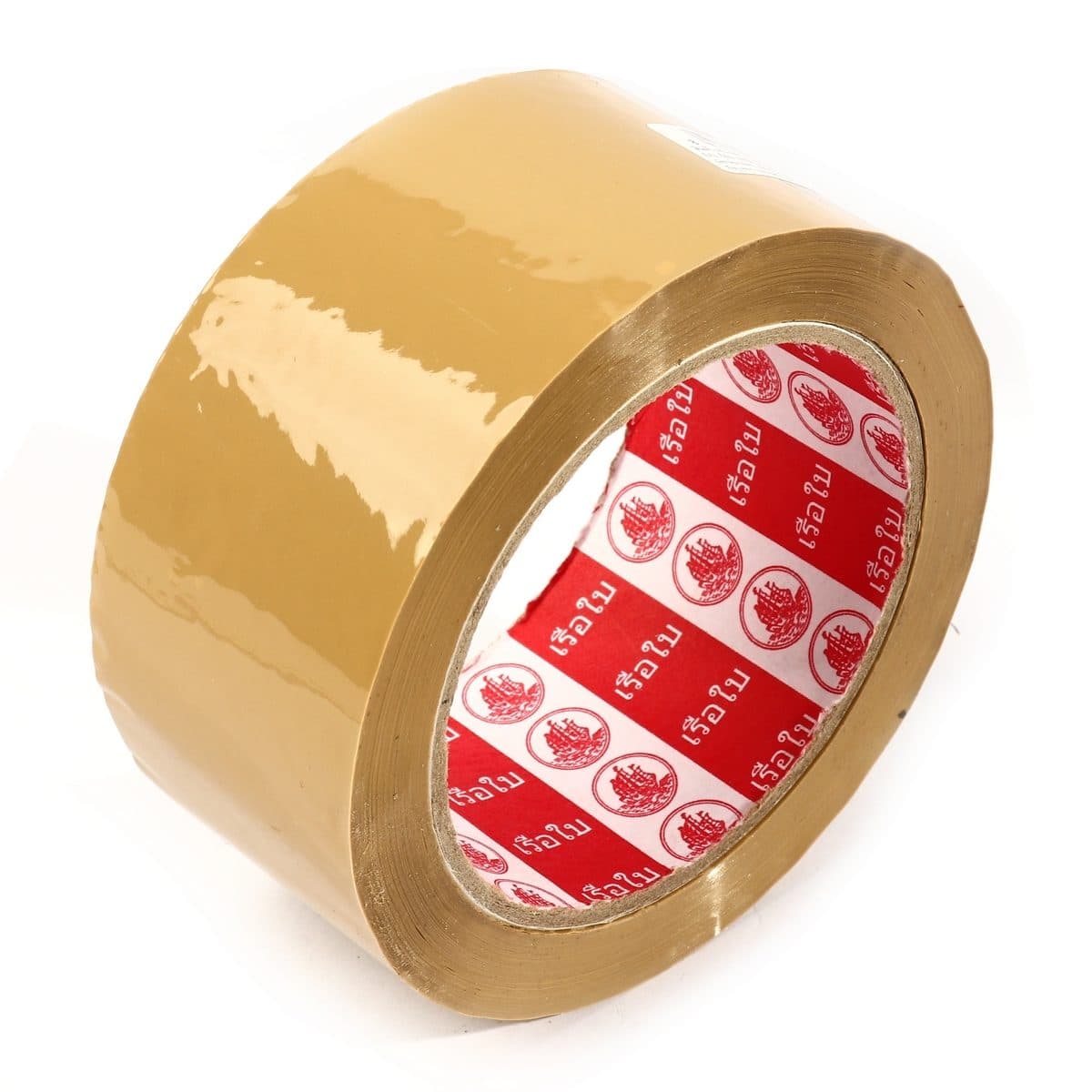 ตราเรือใบ เทปปิดกล่อง OPP สีน้ำตาล กว้าง 2 นิ้ว ยาว 90 หลา (82 เมตร) เหนียว ทนทาน รับน้ำหนักและแรงดึงได้ดี ใช้สำหรับปิดกล่องกระดาษ กล่องพัสด