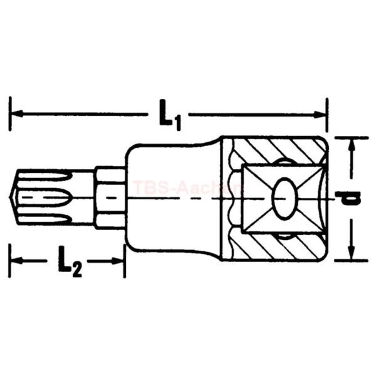 54 CV M6 SCREWDRIVER-SOCKET1/2"