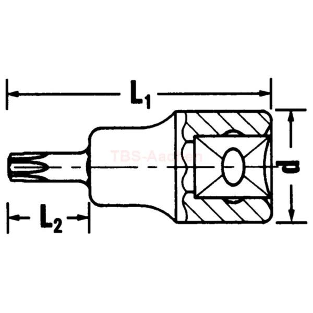 54 TX T60 SCREWDRIVER-SOCKET1/2"