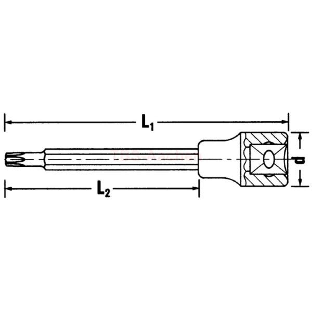 1054 TX T50 SCREWDRIVER-SOCKET1/2"