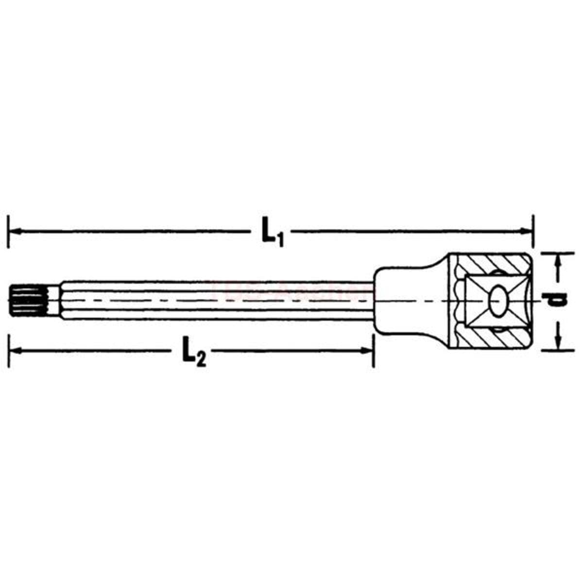 3054 X/M 8 SCREWDRIVER-SOCKET1/2"