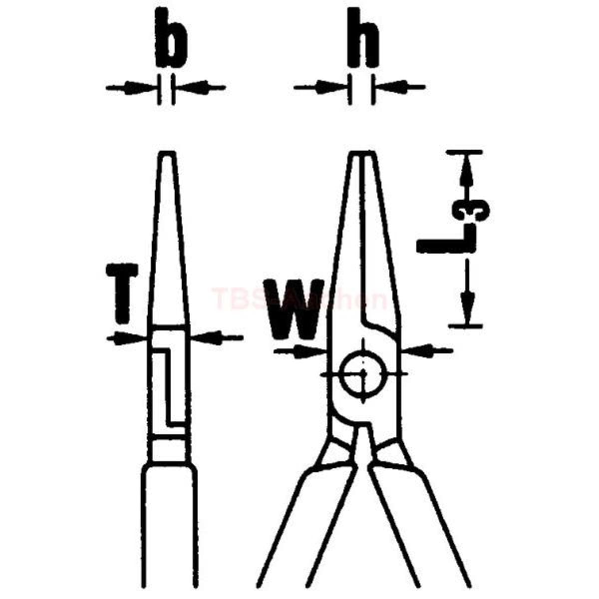 6533 5 160 MECHANICS SNIPE NOSEPLIERS