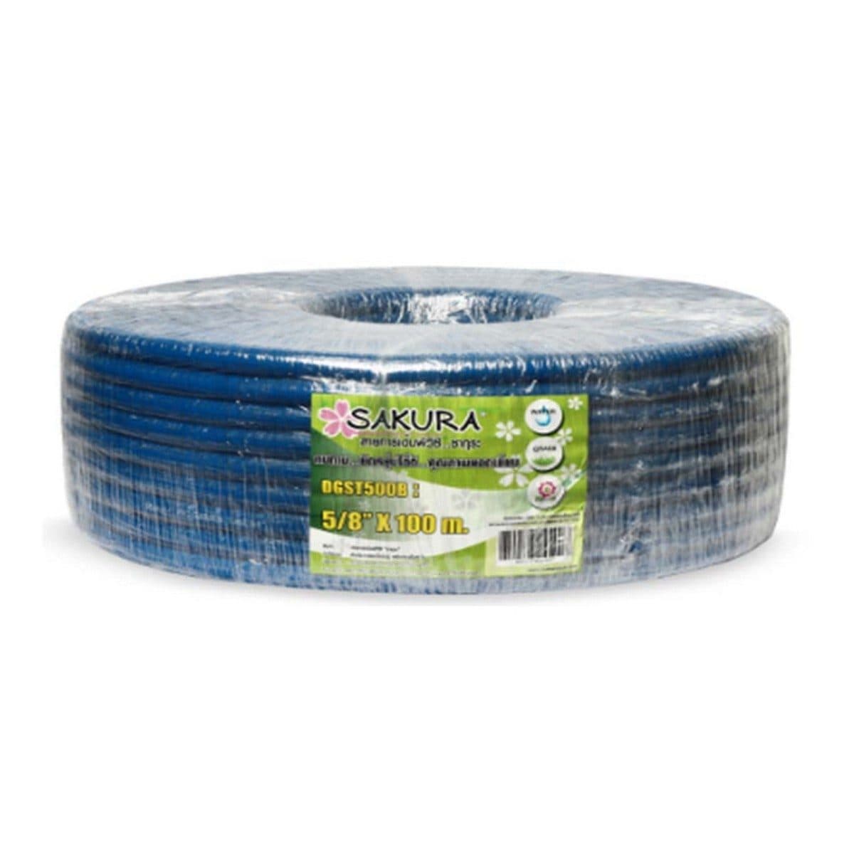 สายยางการ์เด้น งานสวน ซากุระ (SAKURA) ขนาด 5/8 นิ้ว ยาว 20 ม. สาย PVC แบบยางเด้ง ทนแรงดันสูงสุด 9 บาร์ สายไม่แบนแฟบ ผลิตจาก PVC เกรด A กลิ่น