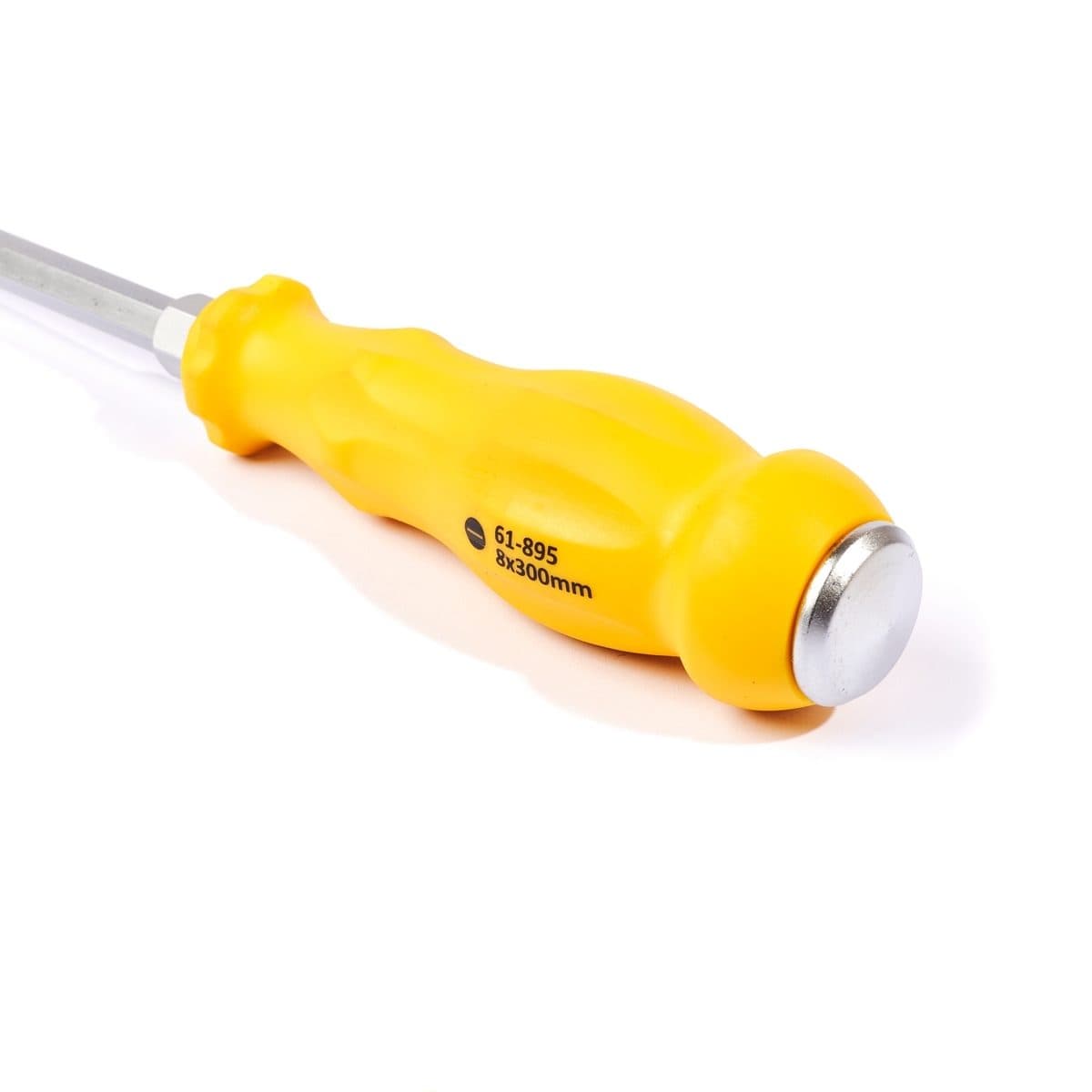 STANLEY ไขควงตอก ปากแบน 61-895 ขนาด 8 มม. X 12 นิ้ว ทำจากโลหะ S2 มีแถบแม่เหล็กออกไซค์ดำที่ปลายหัวไขควง ใช้สำหรับขันหรือตอก (สแตนเล่ย์)