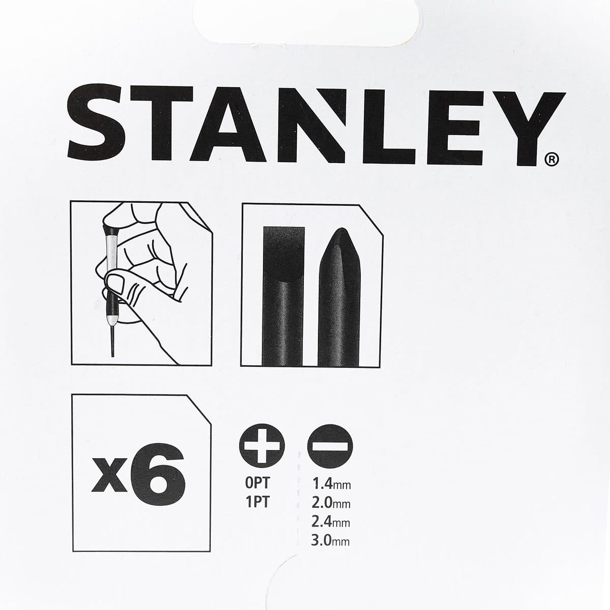 ไขควงนาฬิกา สแตนเล่ย์ (STANLEY) รุ่น 66 - 052 จำนวน 6 ชิ้น
