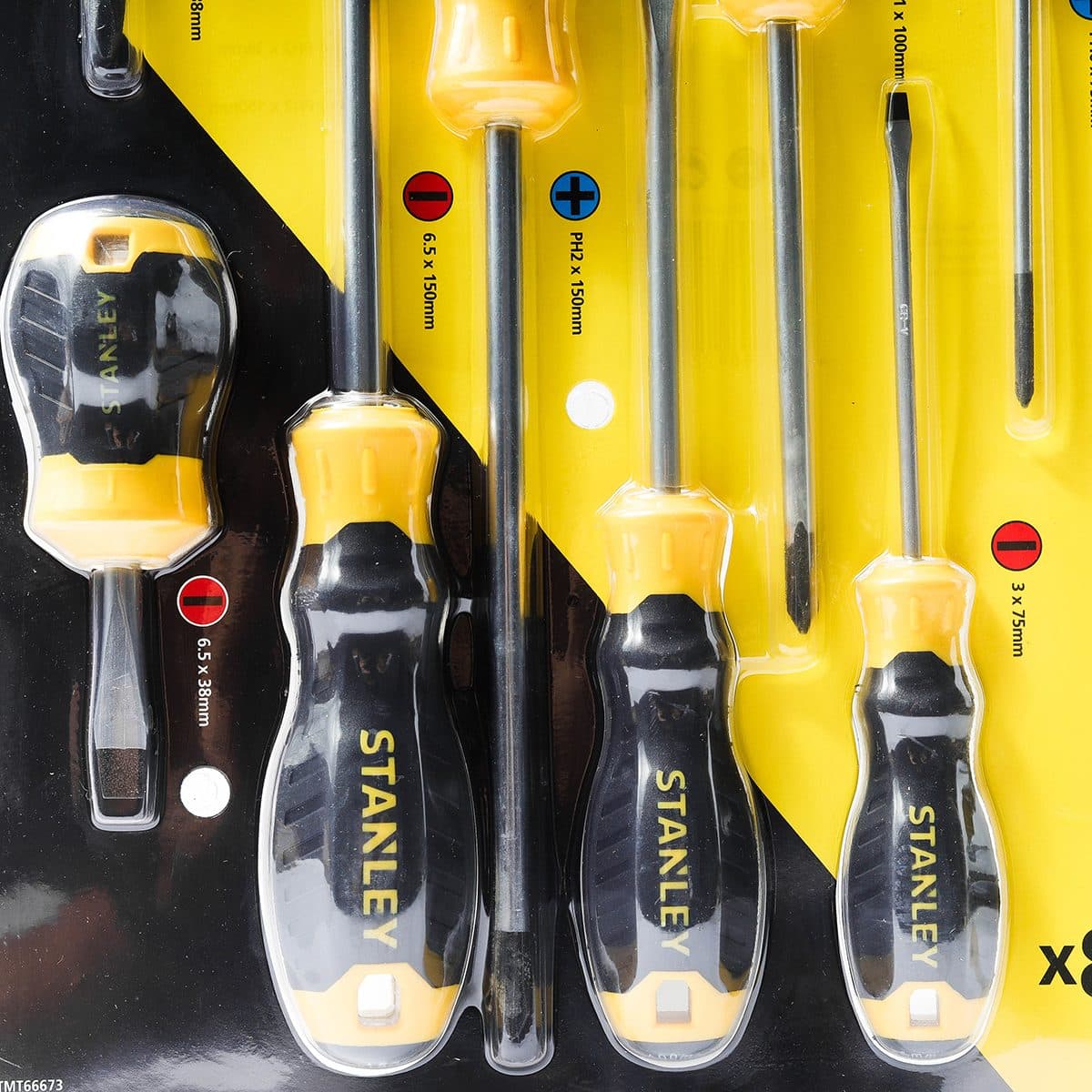 66-673 ชุดไขควง8ชิ้น แบน-แฉก แผงแขวน