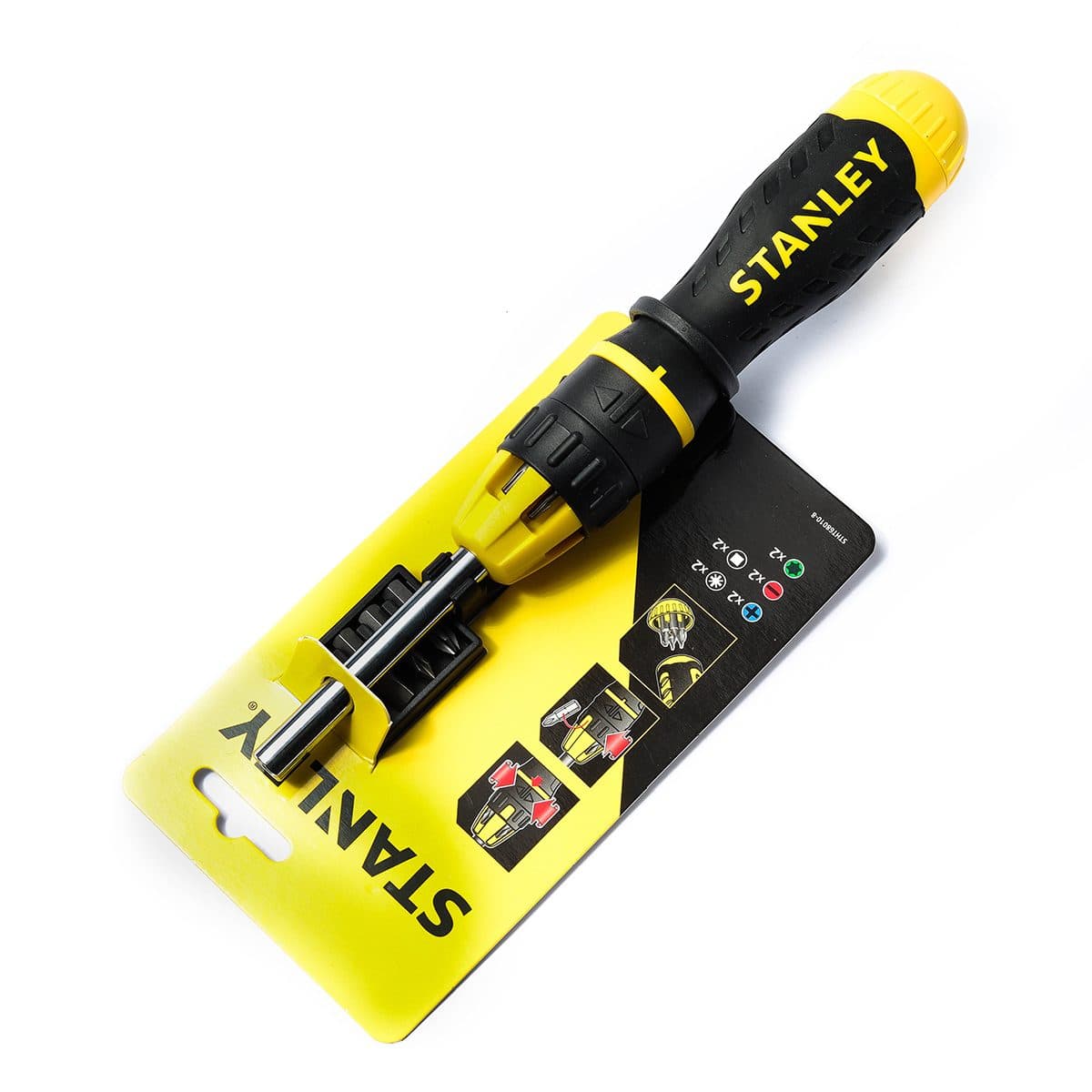 68-010 ไขควงหมุนฟรีหลายหัว 10 ชิ้น