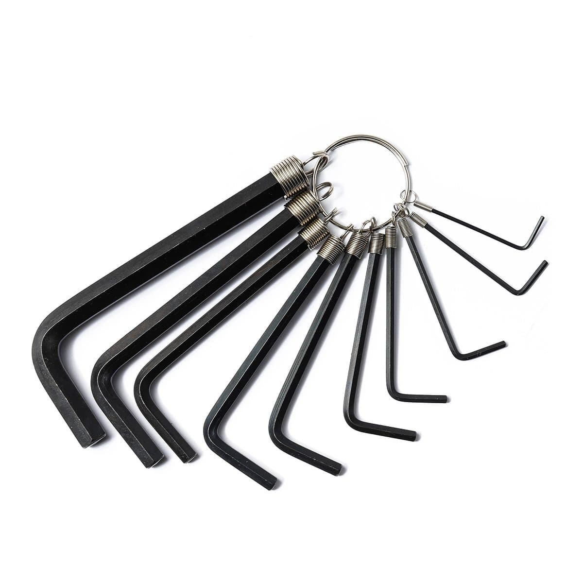 ชุดประแจแอล หัว 6 เหลี่ยม ก้านดำ แบบเข้าห่วง สแตนเล่ย์ (STANLEY) รุ่น 69-213 1 ชุด 10 ชิ้น ประกอบไปด้วยขนาด 1.5, 2, 2.5, 3, 4, 5, 5.5, 6, 8,