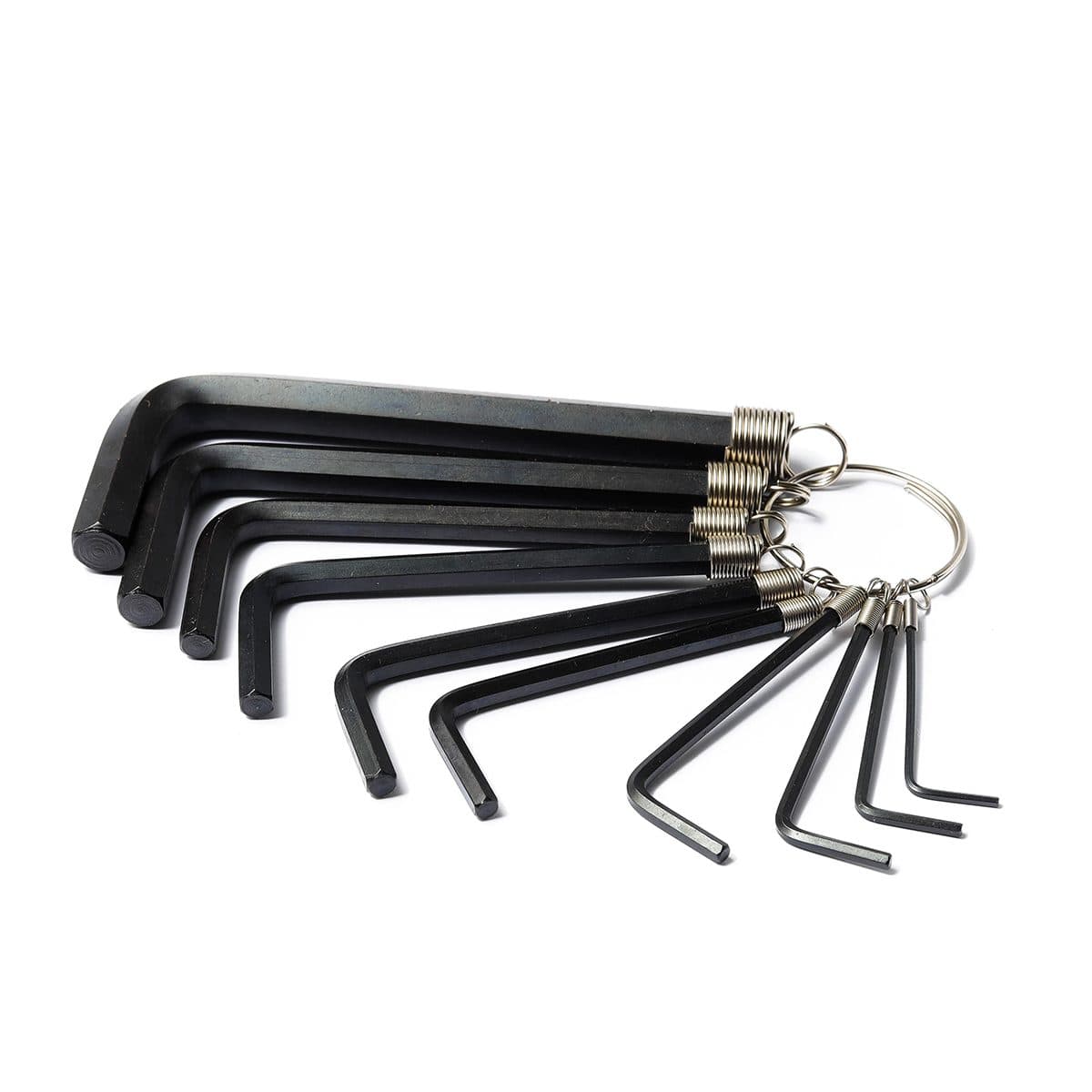 ชุดประแจแอล หัว 6 เหลี่ยม ก้านดำ แบบเข้าห่วง สแตนเล่ย์ (STANLEY) รุ่น 69-213 1 ชุด 10 ชิ้น ประกอบไปด้วยขนาด 1.5, 2, 2.5, 3, 4, 5, 5.5, 6, 8,