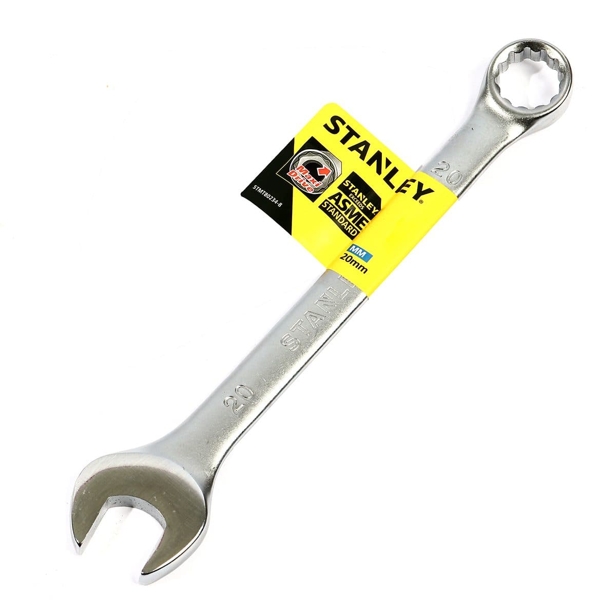 ประแจแหวนข้างปากตาย 80-234 สแตนเล่ย์ (STANLEY) รุ่น CWB ขนาด 20 มม. วัสดุทำจาก เหล็กกล้าคาร์บอน ผ่านการทดสอบตามมาตรฐาน ANSI, ISO &amp; DIN ผ