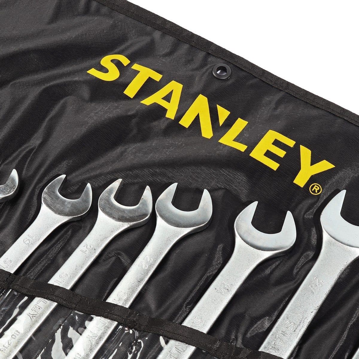 ชุดประแจแหวนข้างปากตาย 14 ชิ้น ซองผ้า สแตนเล่ย์ (STANLEY) รุ่น CWB ขนาด 8-32 มม. ในชุดประกอบไปด้วยเบอร์ 8,9,10,12,13,14,17,19,21,22,24,27,30