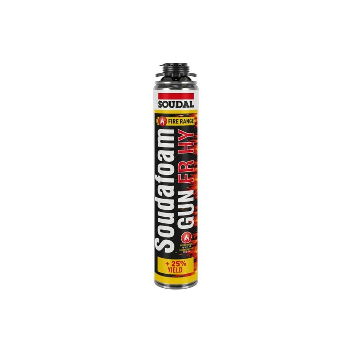 SOUDAL Soudafoam FR HY Gun พียูโฟมกันไฟ แบบใช้กับปืน เกรด B1 ขนาด 750 มล. พียูโฟมอุดรอยรั่ว คงรูป ไม่หดหรือขยายตัวภายหลัง (ซูดัล)