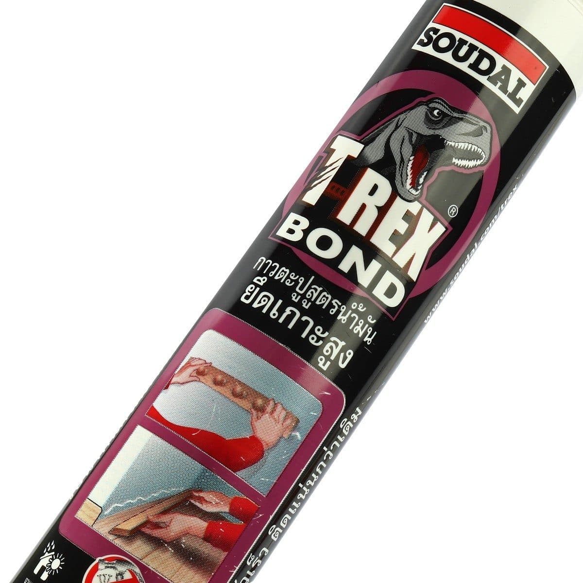 กาวตะปู สูตรน้ำมัน T-Rex Bond Asia 360 กรัม ซูดัล (SOUDAL) เป็นผลิตภัณฑ์กาวยางพร้อมใช้สำหรับงานก่อสร้าง ใช้งานได้อเนกประสงค์ เหมาะสำหรับเชื่
