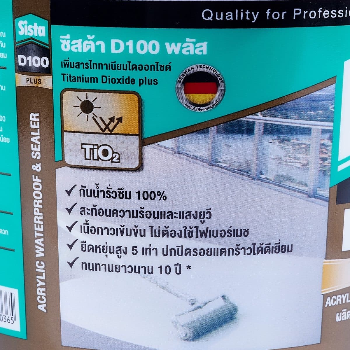 SISTA อะคริลิคกันน้ำรั่วซึม ยาแนว สีขาว ขนาด 1 กก. รุ่น D100 พลัส อะคริลิคโพลิเมอร์สูตรน้ำ ยึดติดได้ดีกับวัสดุทุกประเภท ซ่อมแซมรอยแตกร้าว ทน
