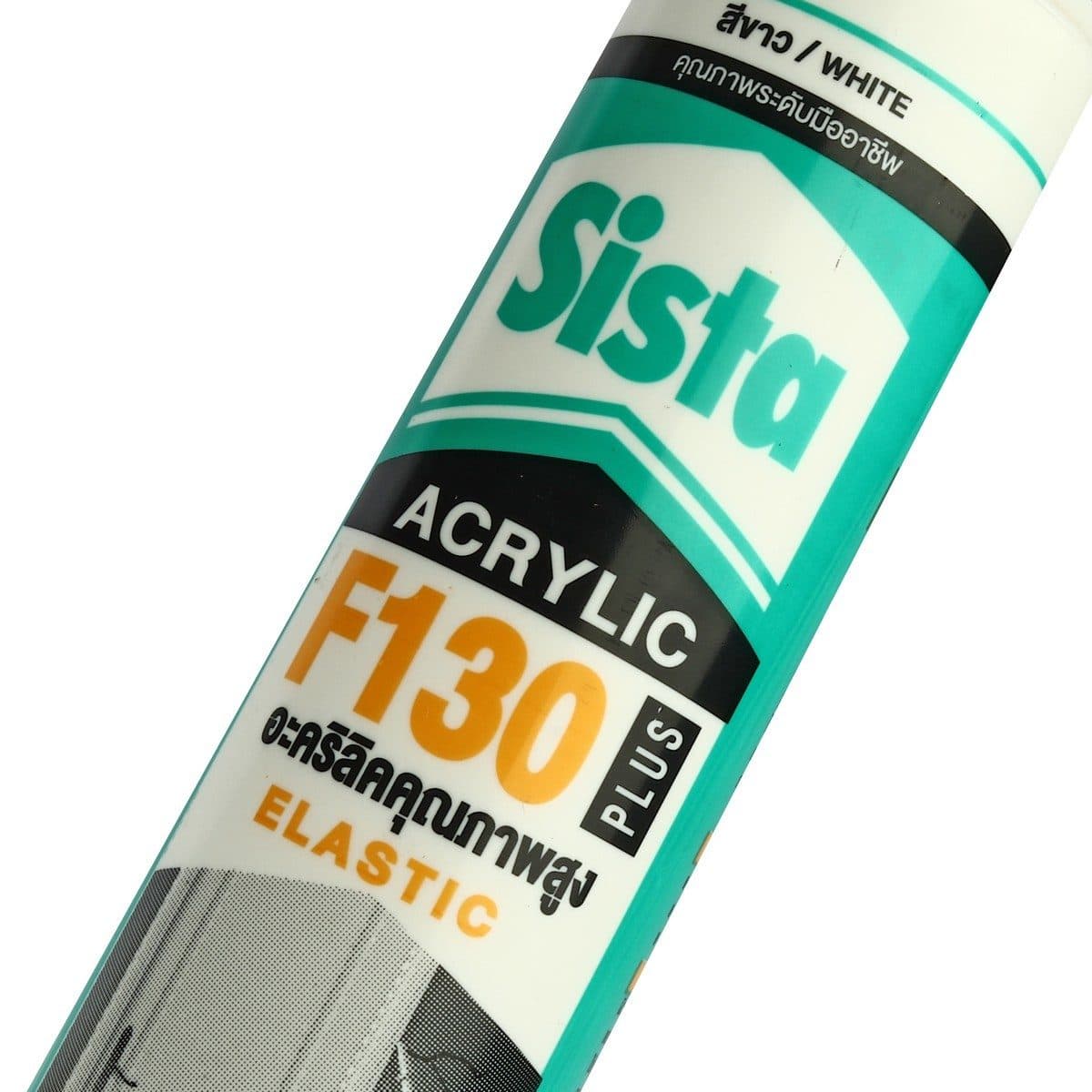 SISTA (ซีสต้า) อะคริลิคยาแนว สีขาว 300 มล. รุ่น F130 Plus ใช้อุดรอยต่อวัสดุต่างๆ ป้องกันเชื้อรา ทาสีทับได้ เหมาะกับงานภายในอาคาร
