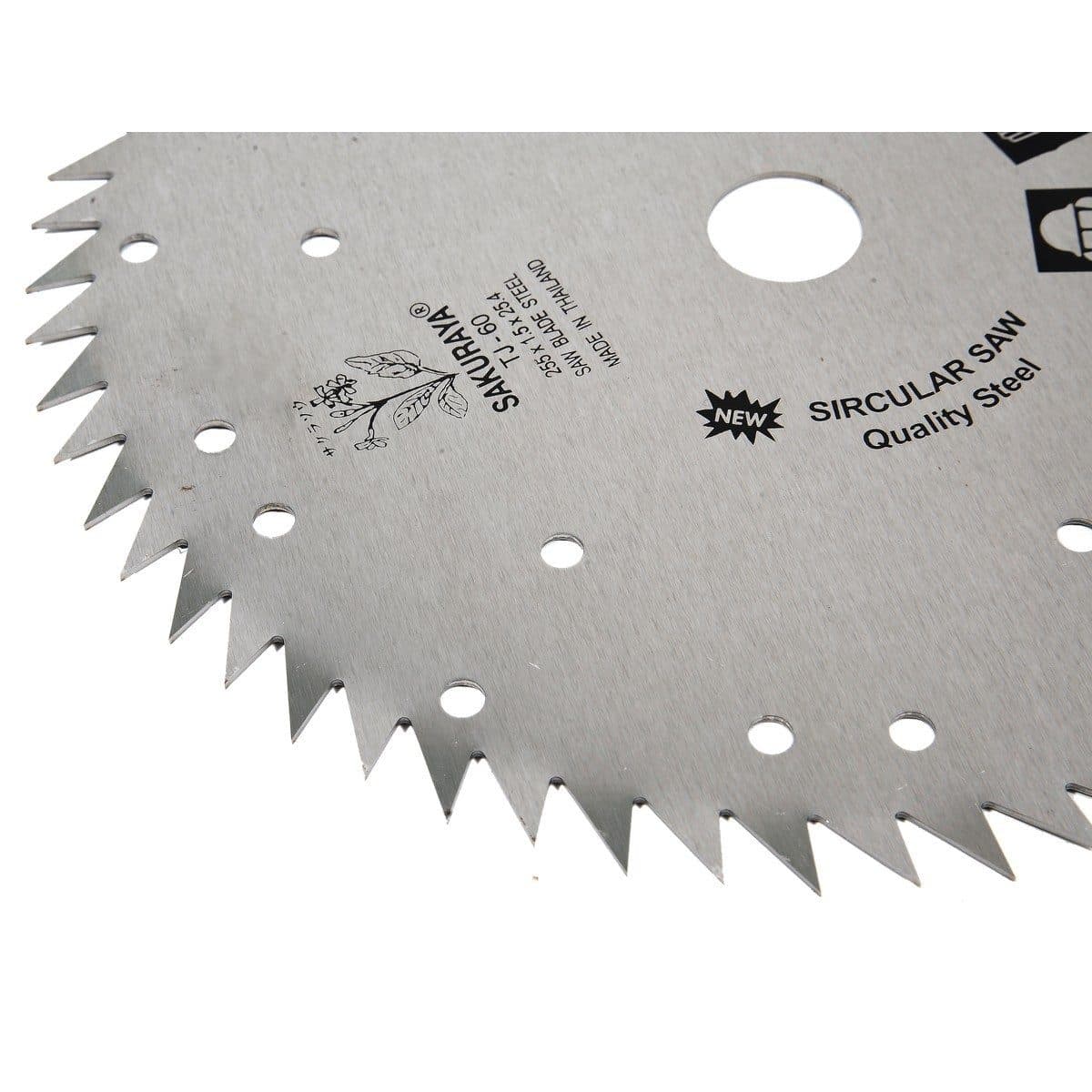 SAKURAYA ใบเลื่อยวงเดือนตัดหญ้า 10 นิ้ว 60 ฟัน หนา 1.5 มม. รูกลาง 25.4 มม. รุ่น TJ-60 ใช้กับเครื่องตัดหญ้าสะพายบ่า (ซากุราญ่า)