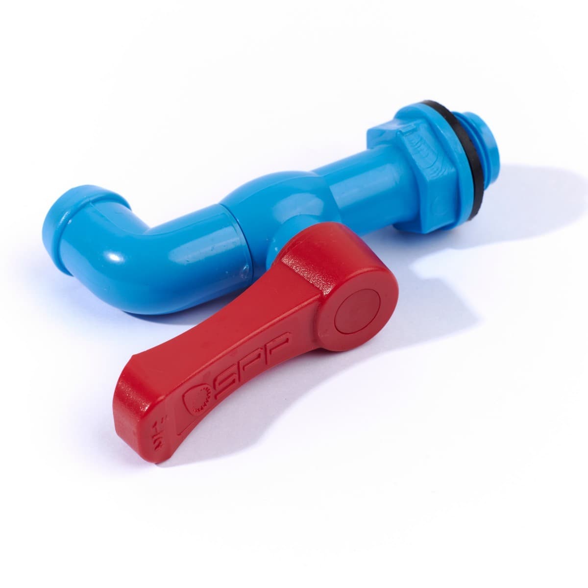 SPP ก๊อกบอล PVC 1/2 นิ้ว (4 หุน) รุ่น TP-15 แบบลิ้นยาง แบบโยกซ้ายขวาได้ ระบบลูกบอล เปิดปิดง่าย ทนทาน ใช้งานได้ทั้งประปาและการเกษตร (เอสพีพี)
