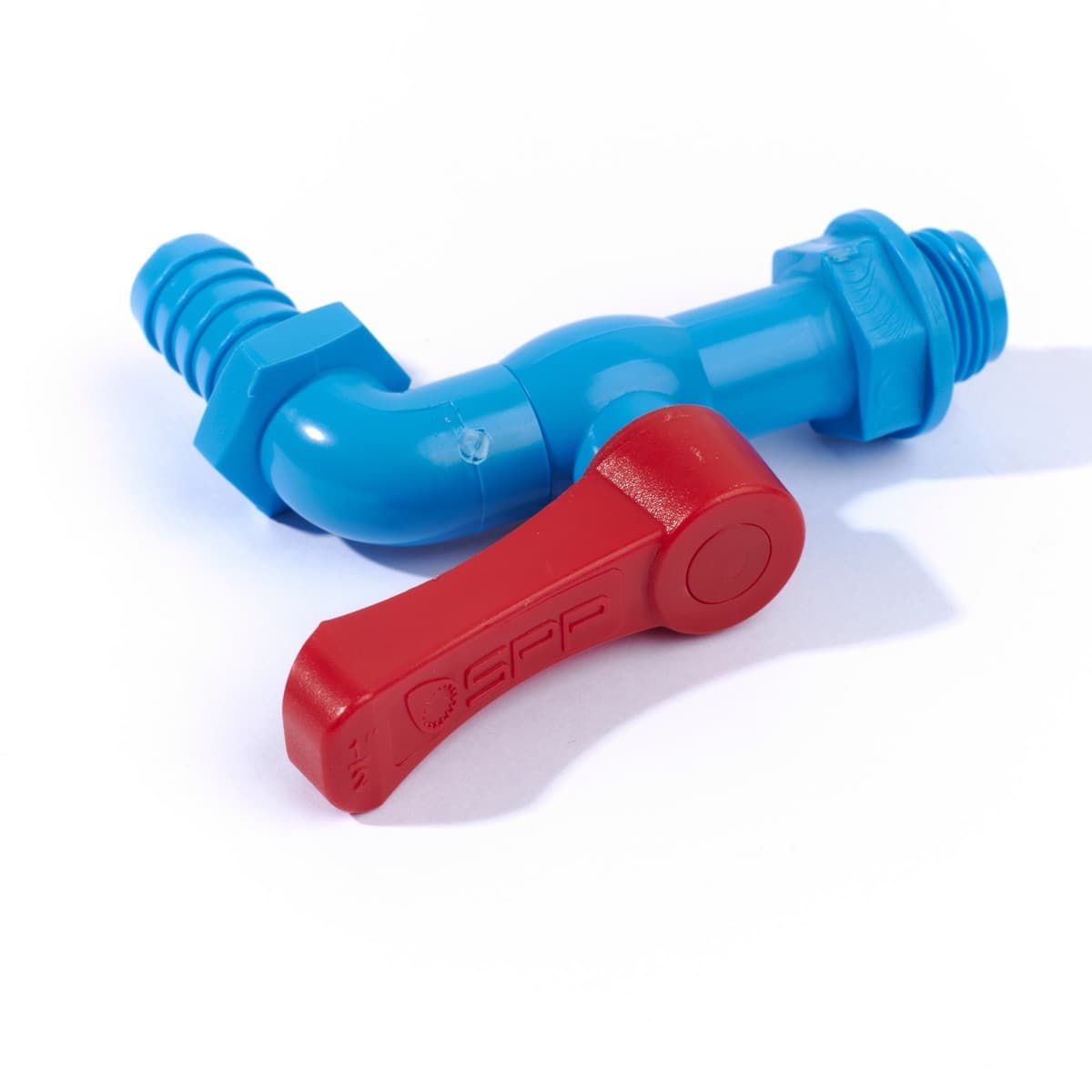 SPP ก๊อกบอลสนาม PVC 1/2 นิ้ว (4 หุน) รุ่น TB-15 แบบลิ้นยาง แบบโยกซ้ายขวาได้ ระบบลูกบอล เปิดปิดง่าย ทนทาน ใช้งานได้ทั้งประปาและการเกษตร (เอสพ