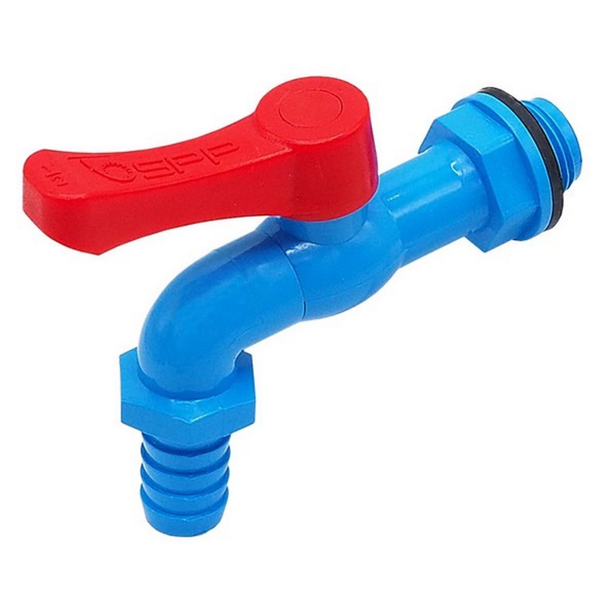 SPP ก๊อกบอลสนาม PVC 3/4 นิ้ว (6 หุน) รุ่น TB-20 แบบลิ้นยาง แบบโยกซ้ายขวาได้ ระบบลูกบอล เปิดปิดง่าย ทนทาน ใช้งานได้ทั้งประปาและการเกษตร (เอสพ