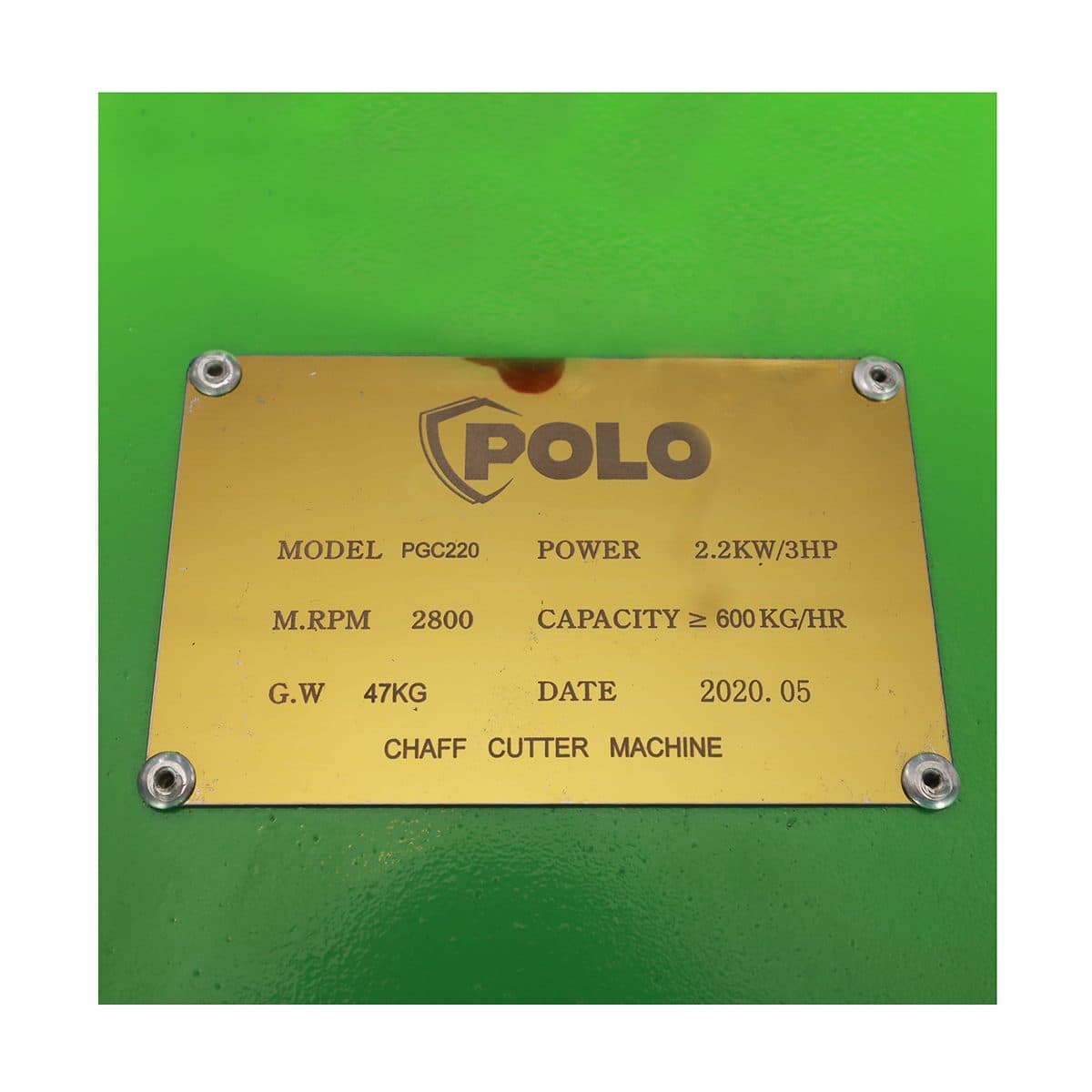 เครื่องสับหญ้าเนเปียร์ โปโล (POLO) รุ่น PGC220 มอเตอร์ 2.2 KW อัตราการผลิต 600 กก./ชม. ใช้สำหรับสับหญ้าเนเปียร์ เพื่อเลี้ยงสัตว์ เหมาะสำหรับ