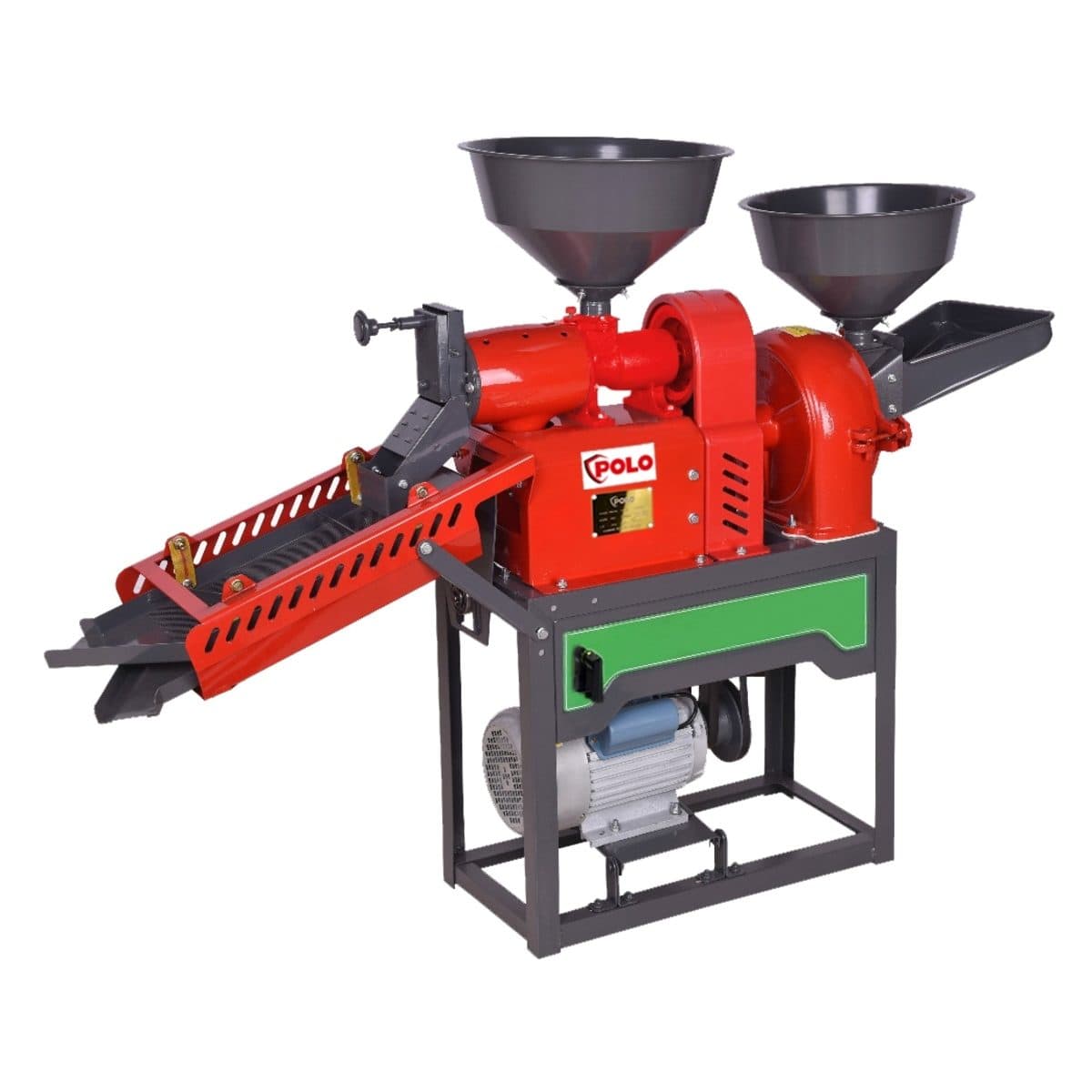 POLO เครื่องสีข้าว 3 ระบบ (ครบชุด) มอเตอร์ 2.2 กิโลวัตต์ (3 แรงม้า) รุ่น PRM181S พร้อมหัวโม่แป้ง แบบมีตะแกรงร่อน อัตราการสีข้าว 180 กก./ชม. 