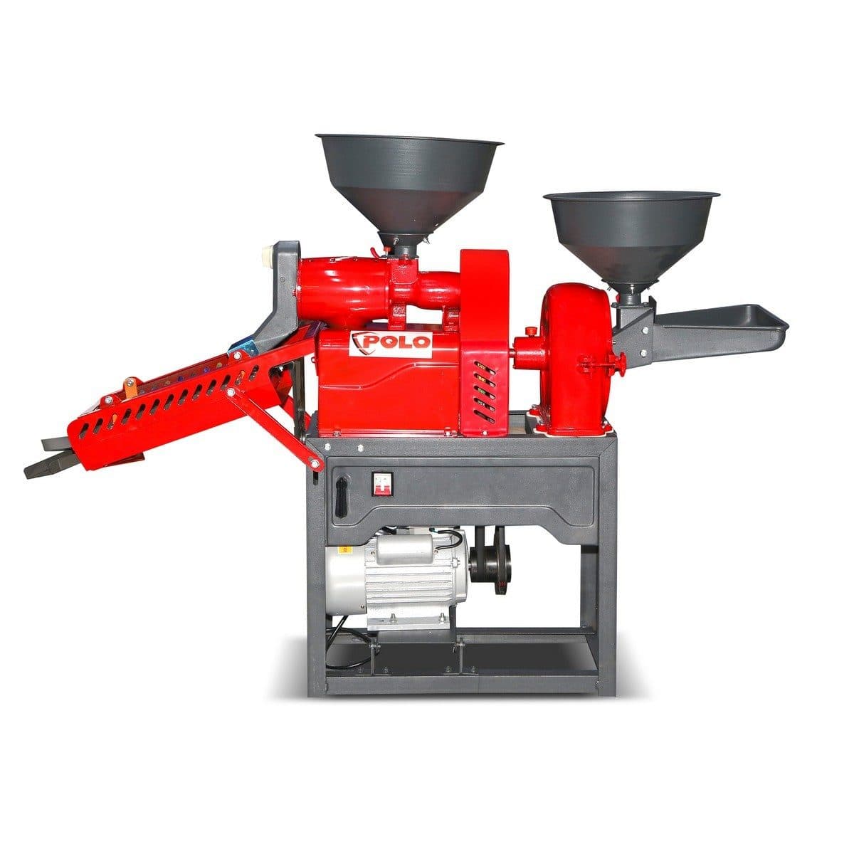 POLO เครื่องสีข้าว 4 ระบบ (ครบชุด) มอเตอร์ 2.2 กิโลวัตต์ (3 แรงม้า) รุ่น PRM182S พร้อมหัวโม่แป้ง แบบมีตะแกรงร่อน อัตราการสีข้าว 180 กก./ชม. 