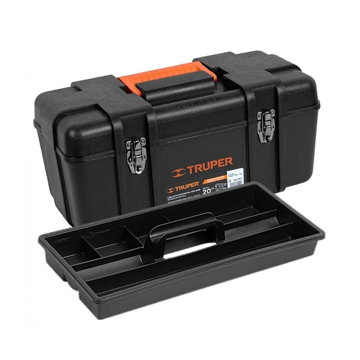 TRUPER กล่องเครื่องมือ 7 ช่อง 10.5X20X10 นิ้ว รุ่น CHP-20X กล่องถาดและตัวล็อคทำจากโพลีโพรพีลีนกันกระแทกสูง (ทรูเปอร์)