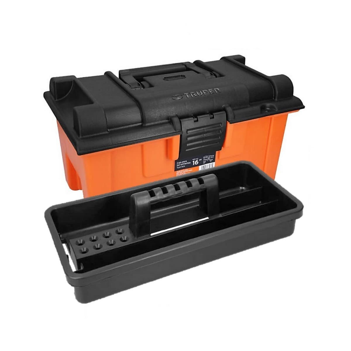 TRUPER กล่องเครื่องมือพลาสติก 16X9X8.5 นิ้ว รุ่น CHA-16N ผลิตจากพลาสติกคุณภาพดี (ทรูเปอร์)