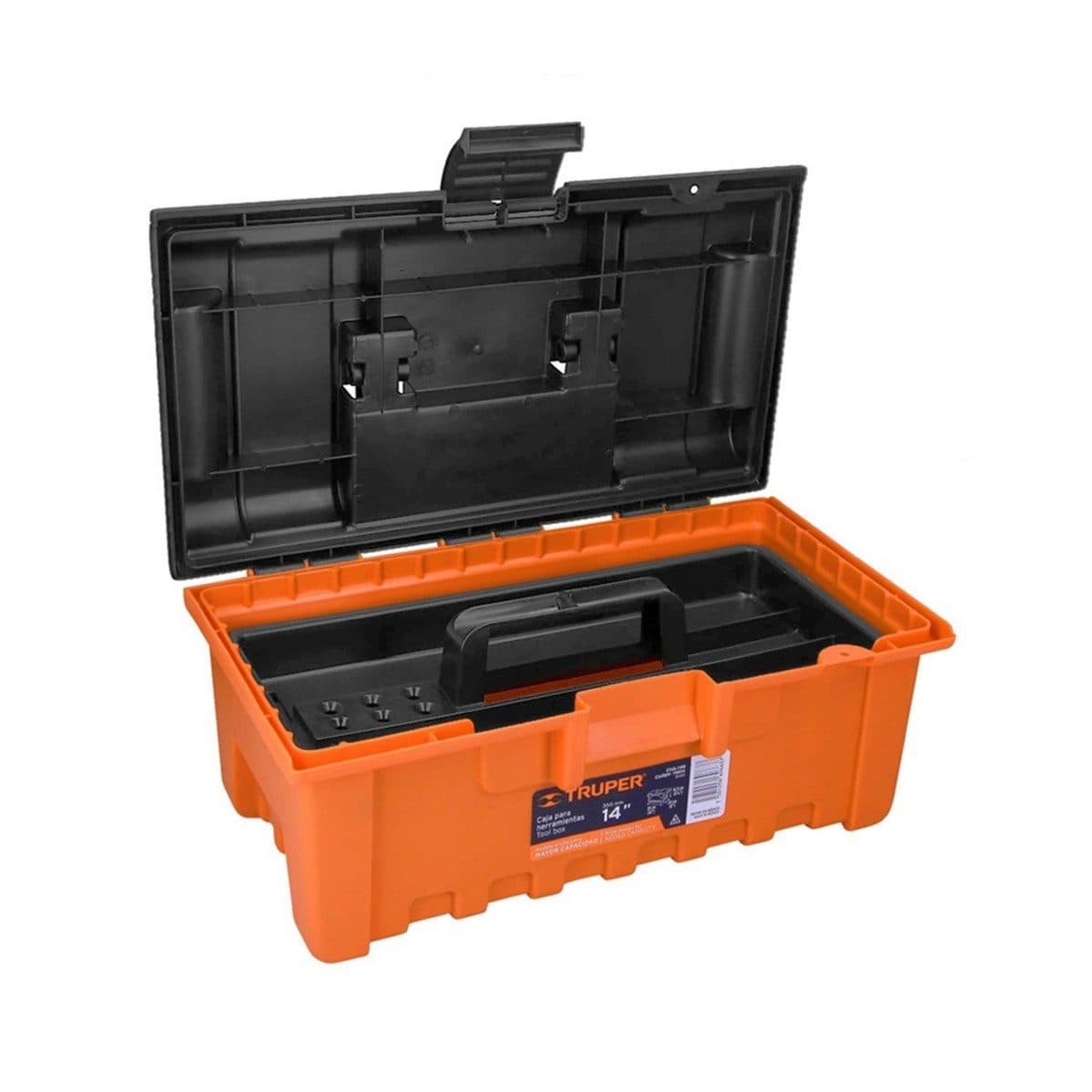 TRUPER กล่องเครื่องมือพลาสติก 14X8X6.5 นิ้ว รุ่น CHA-14N ผลิตจากพลาสติกคุณภาพดี (ทรูเปอร์)