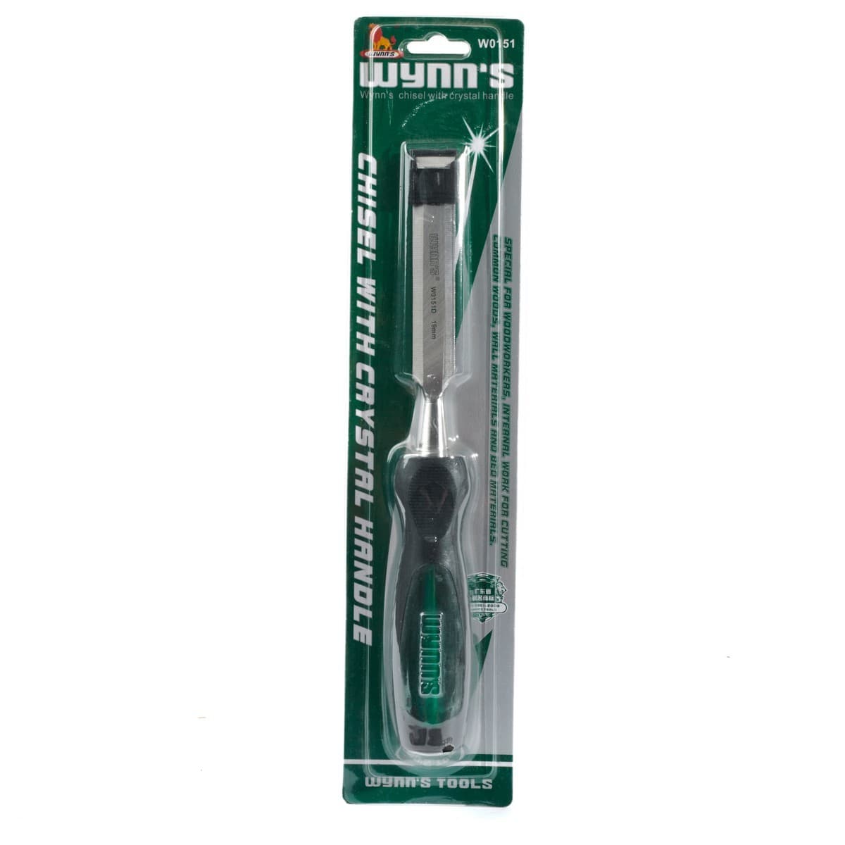 W0151D สิ่วลบเหลี่ยมด้ามคริสตัล2 โทน3/4"