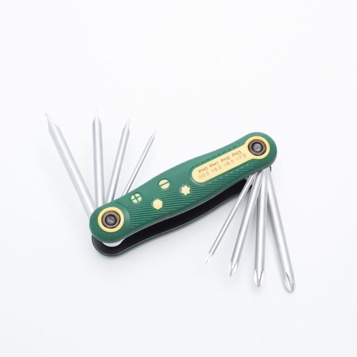 ชุดไขควงพับได้ 8 ตัวชุด เกรด CRV.