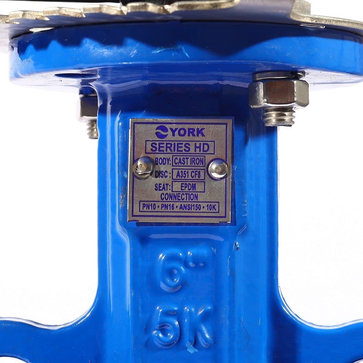 วาล์วปีกผีเสื้อ Butterfly Valve Lever Connection YORK (ยอร์ค) ขนาด 6 นิ้ว เหมาะกับงานอุตสาหกรรม ใช้ได้กับของเหลวและก๊าซ