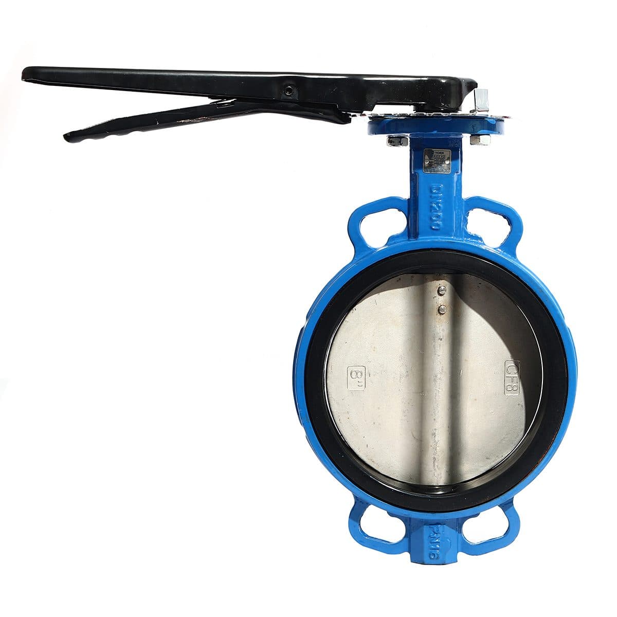 วาล์วปีกผีเสื้อ Butterfly Valve Lever Connection YORK (ยอร์ค) ขนาด 8 นิ้ว เหมาะกับงานอุตสาหกรรม ใช้ได้กับของเหลวและก๊าซ